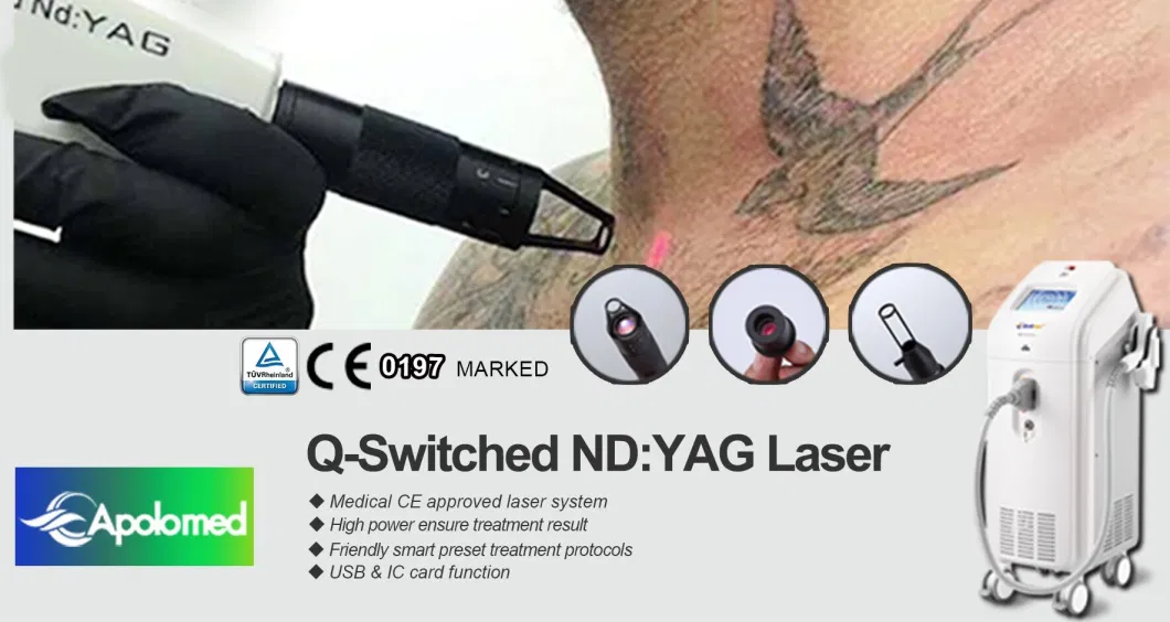 Spectra ND YAG Laser Q-Switch ND YAG Laser Aesthetic Machine for Tattoo Removal and Pigmentation Removal